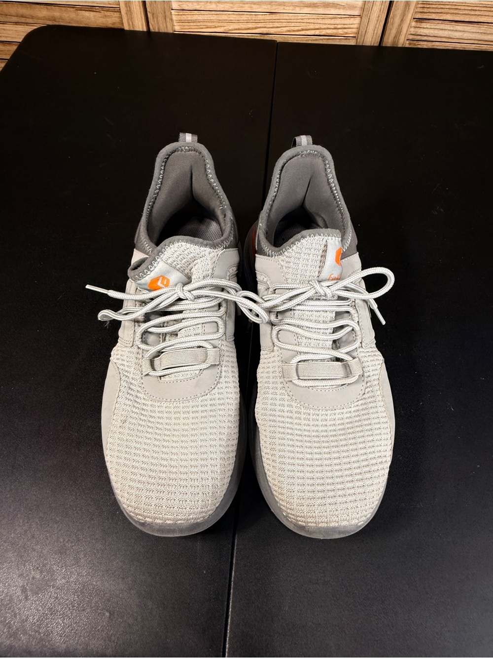 Fitville Mens Light Gray Walking Running Sneaker - Comfort Lace-Up Size 11 - Picture 3 of 13